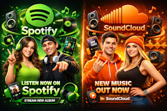 do spotify album promotion and soundcloud music track promotion
