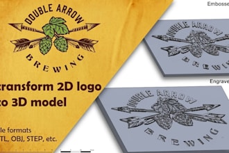 create 3d logo from 2d image