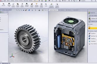 create production ready solidworks 3d cad production for manufacturing, 3d print