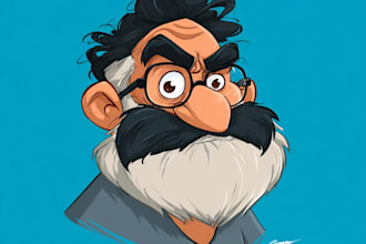 draw cartoon avatar, cartoon character, caricature, logo