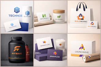 unique modern logo design for business or brand