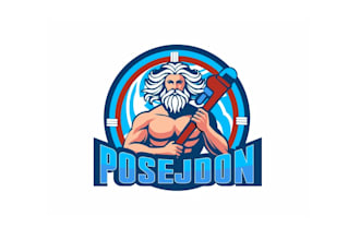 create wonderful and excellent poseidon logo design