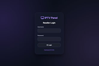 develop a backend admin dashboard for managing your iptv services