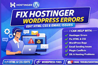fix hostinger wordpress bugs fix wordpress email issue html css hostinger errors