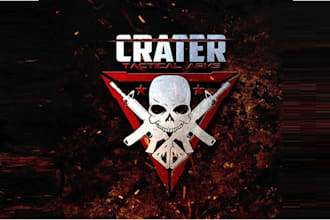 design mascot crater tactical arms skull logo