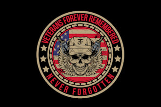 create attractive and imagination military logo design
