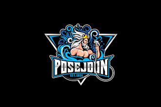 create professional and specially poseidon logo design