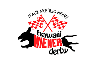 create a cute traditional hip logo for hawaii wiener derby