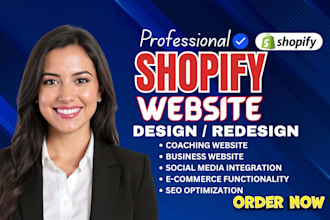build shopify website, design or redesign shopify store, dropshipping store