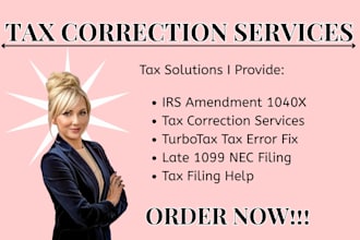fix turbo tax errors file 1040x irs amendment form and late 1099 nec returns