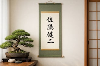 design custom japanese calligraphy for names and meaningful quotes