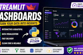 build interactive streamlit dashboards for data analysis and visualization
