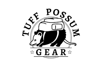 design a rugged and strong 2d logo for tuff possum gear