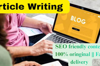 write SEO friendly blog or article