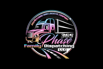 create attractive and imagination trucking dispatching logo design