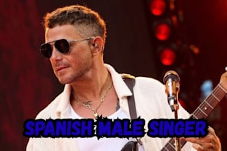 be your professional spanish male singer and vocalist for any genre male vocal