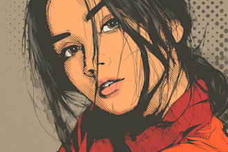 draw vector portrait cartoon portrait