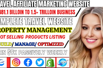 build travel affiliate website with taxi booking property monetization website