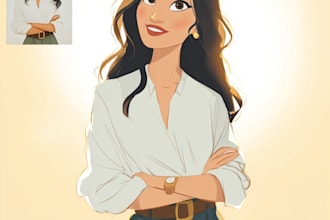portrait into a disney style cartoon