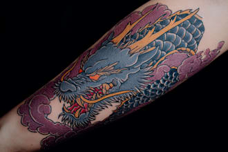 draw traditional tattoo style artwork