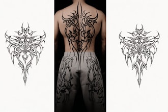 design a cyber sigilism, agrogoth, tribal, neotribal tattoo