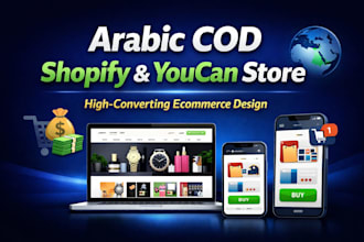 create a shopify store arabic for cod gcc and build dropshipping ecommerce shop