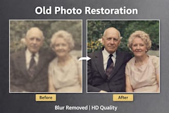 restore old photos and remove blur professionally