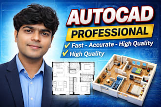 do 2d autocad drawing