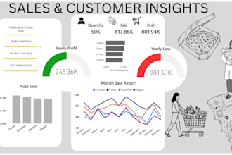 create a professional sales dashboard and data analytics