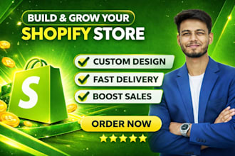 design shopify store, redesign shopify website, and build dropshipping
