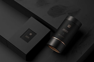 design minimal, modern and luxury packaging or label