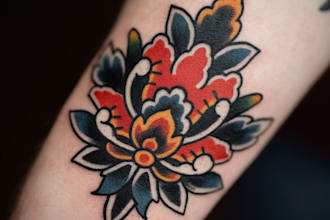 create old school or traditional tattoo design