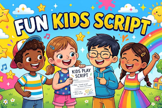 write fun kids cartoon scripts for youtube videos
