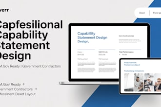 design professional capability statement for federal government contractors