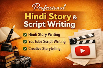 professional hindi story and youtube script writing