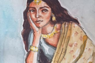 do water color portraits and paintings
