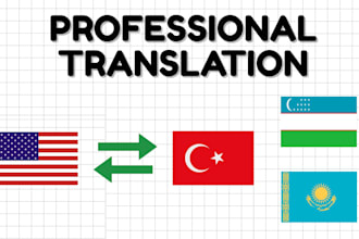 translate english to turkish manually and professionally