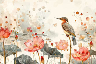 hand painted watercolor scientific, natural illustration