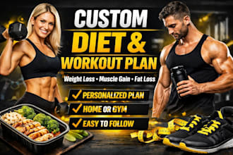 design a science based diet plan and home workout plan