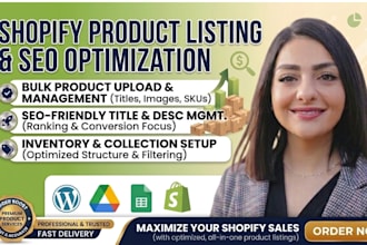 shopify product listing as  expert shopify product lister collection management