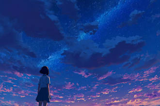 an background anime any in style