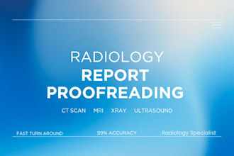 review and improve your radiology report professionally
