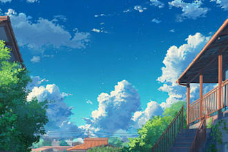 create an background anime any in style