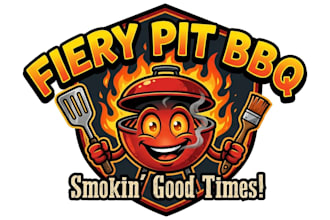 design a delicious BBQ logo for your brand