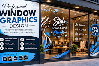 create professional window graphic designs