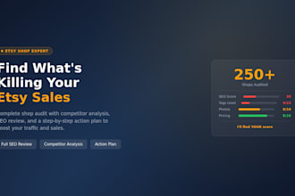 audit your etsy shop and give you a detailed report to boost your sales