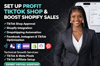 setup profit tiktok shop, shopify marketing tik tok dropshipping, fb ig shop