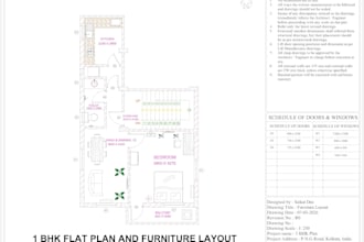 deliver a 2d floor plan for your apartment using autocad