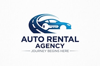 design a professional auto rental agency logo