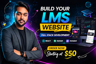 create a full stack lms website with course dashboard and payment system